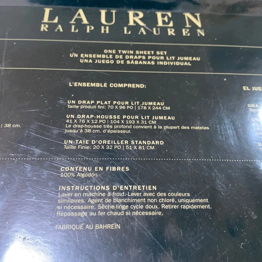 Lauren Ralph Lauren one twin sheet set red polka dot bed sheets